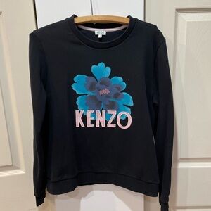 Kenzo Black womens sweater with Blue floral print size L